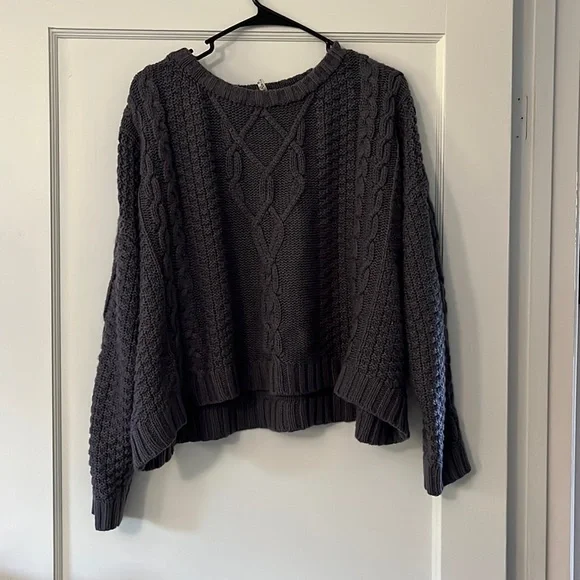 Grey crop top sweater, Mudd - Picture 1 of 2